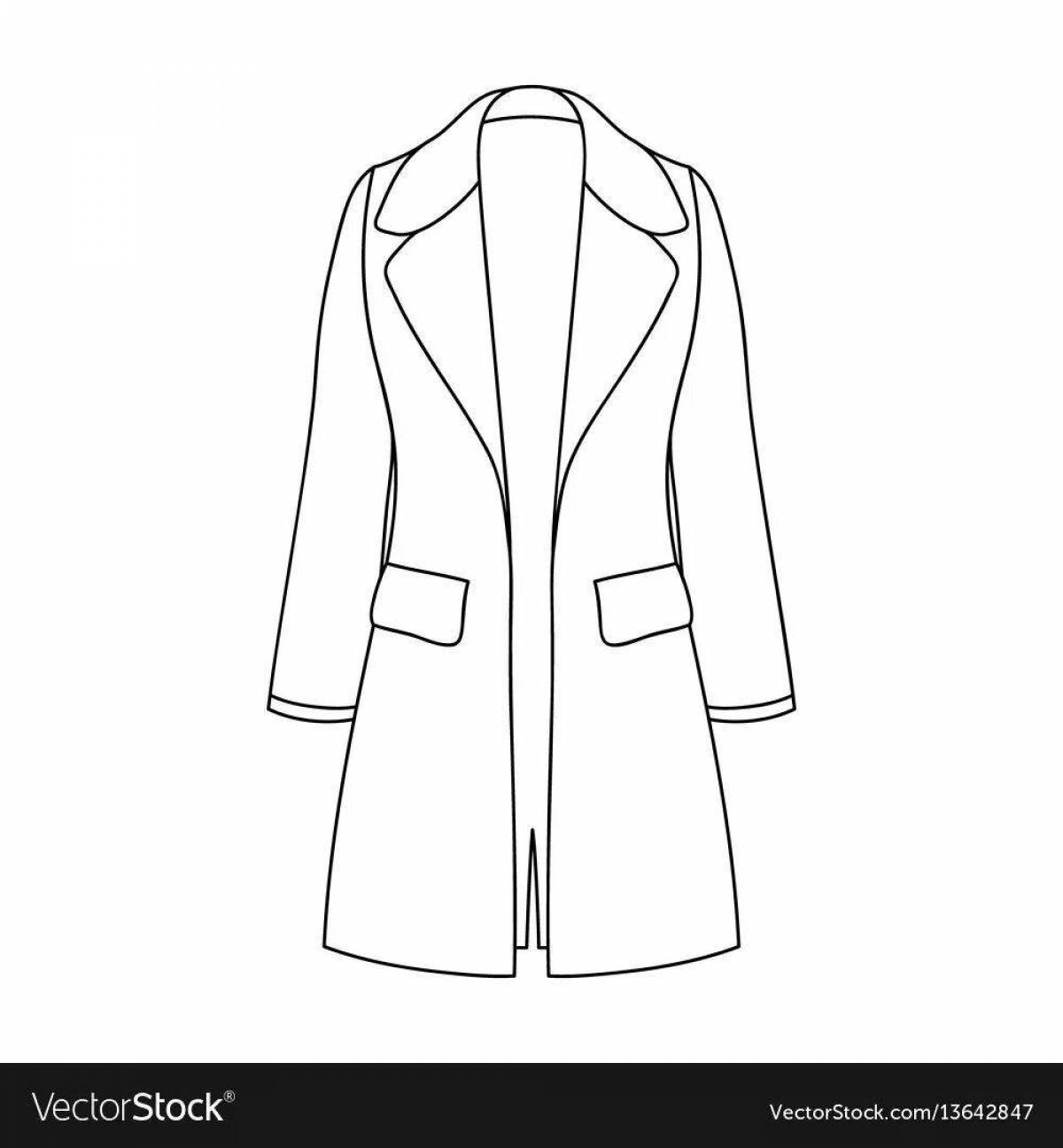 Coloring page funny outerwear