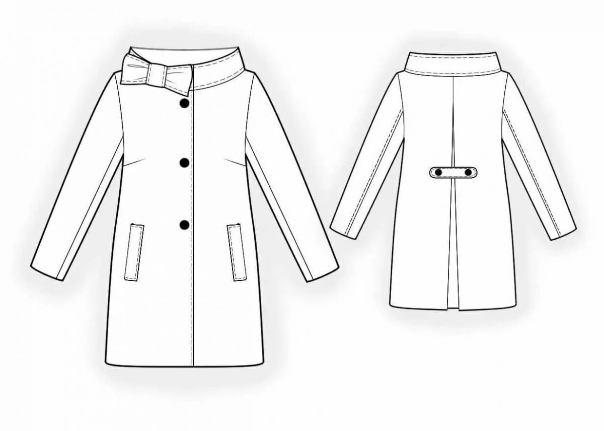 Coloring book shining outerwear