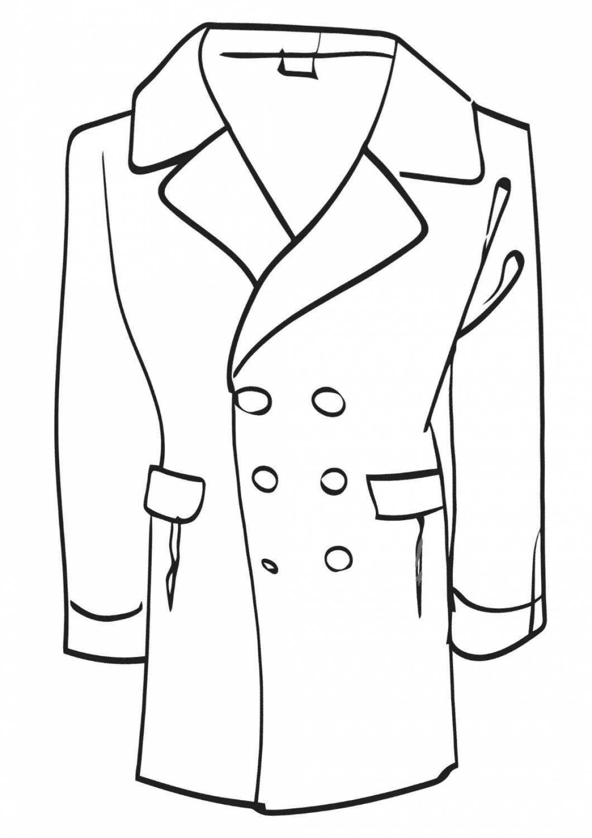 Gorgeous outerwear coloring page