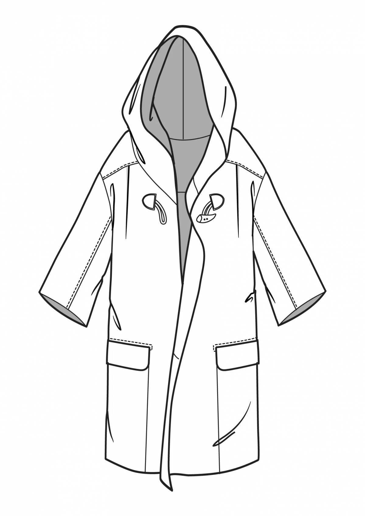 Beautiful outerwear coloring page