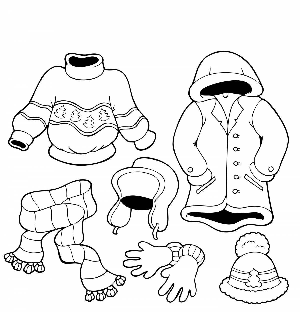 Amazing outerwear coloring page