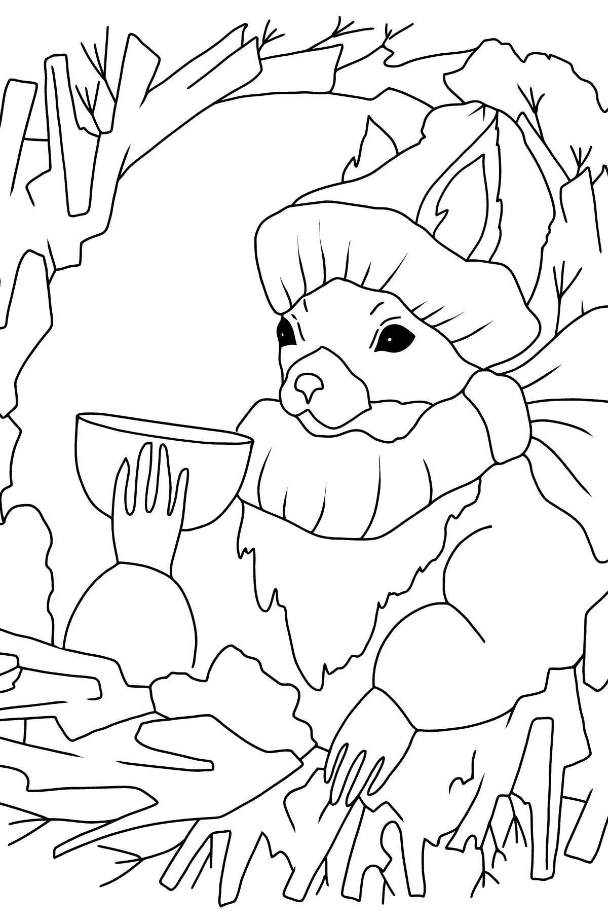 Cozy winter squirrel coloring book