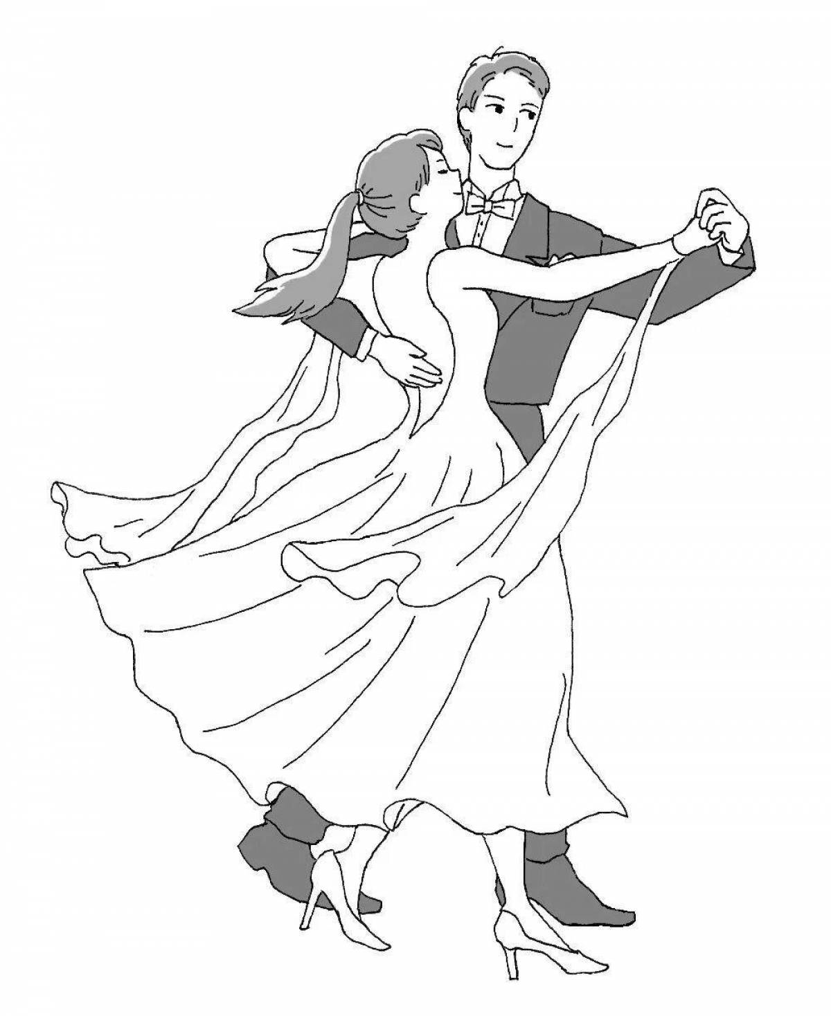 Charming ballroom dancing pas