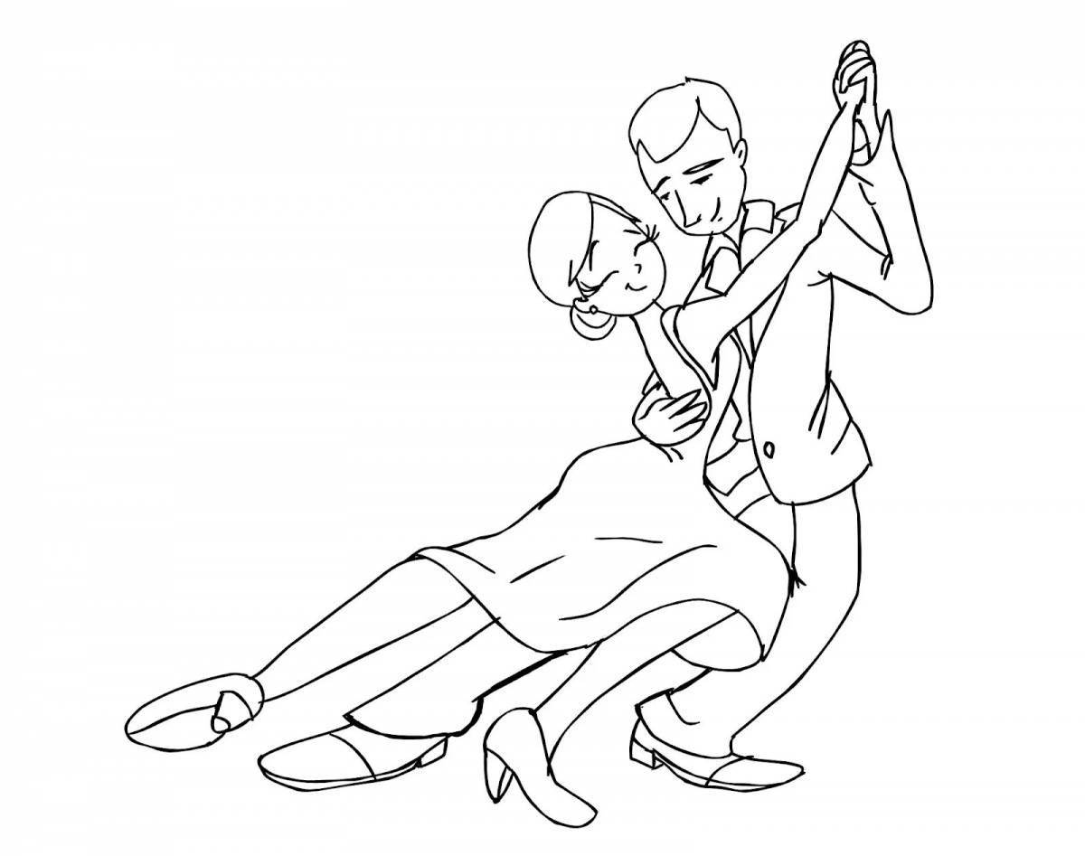 Joyful pose for ballroom dancing