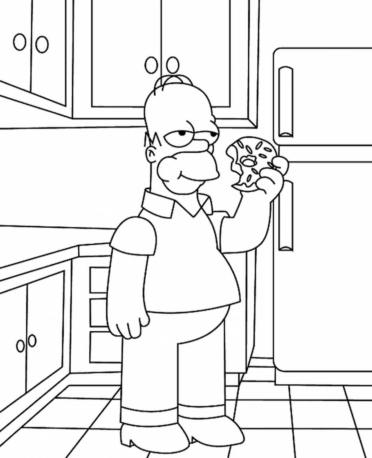 Homer simpson coloring book