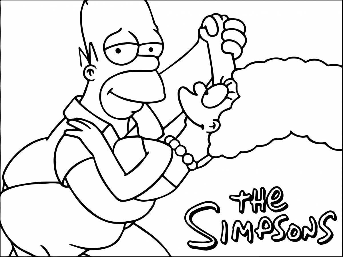 Homer Simpson's Coloring Page
