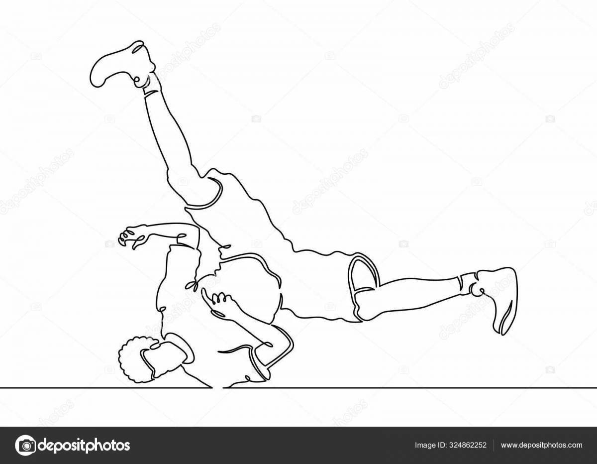 Grand brakedance coloring page