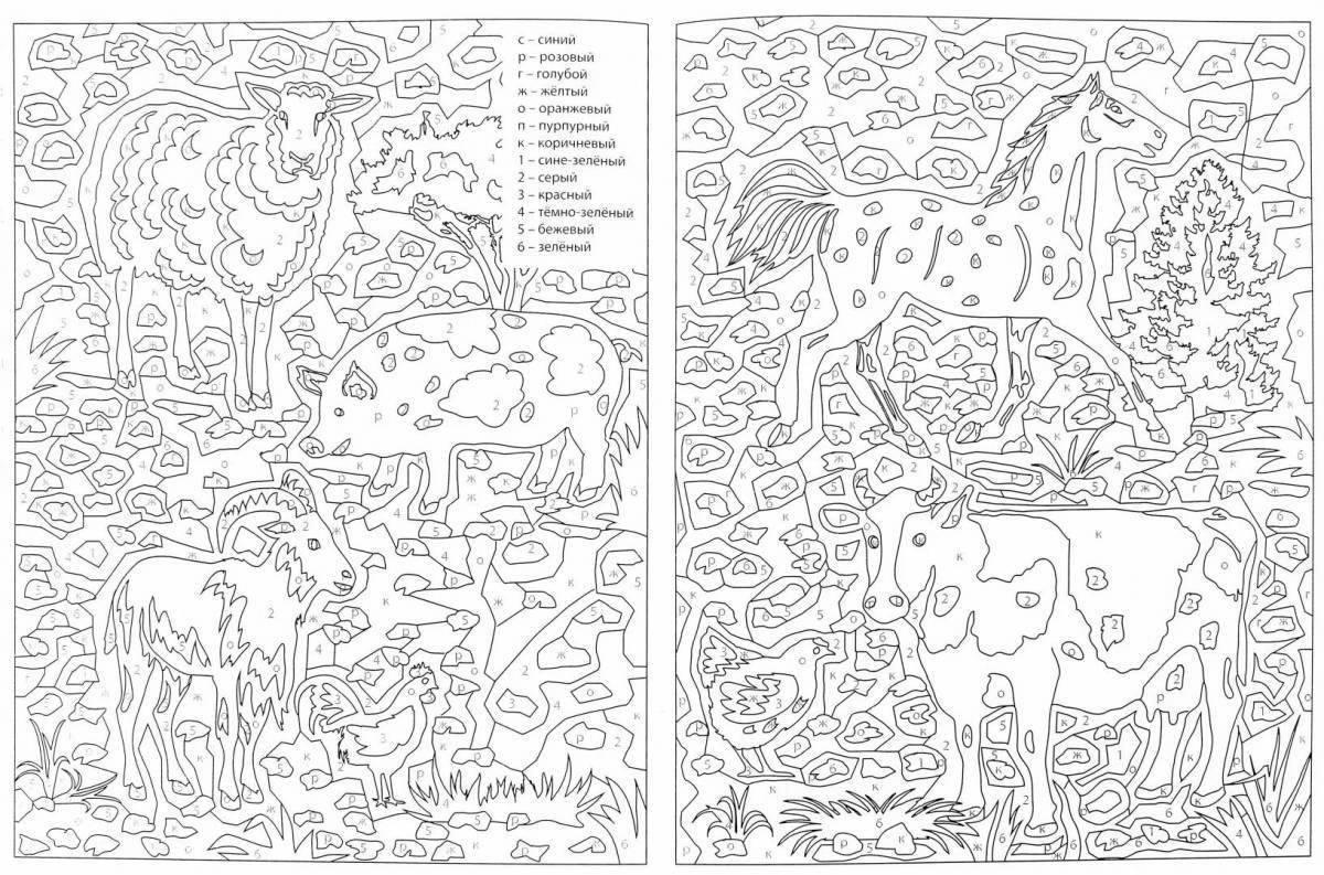 Find the animals live coloring book