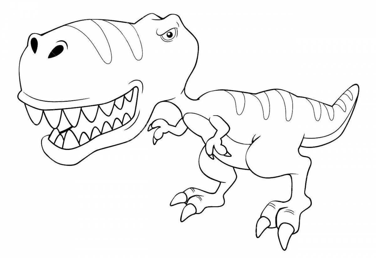 Angry dinosaur coloring book