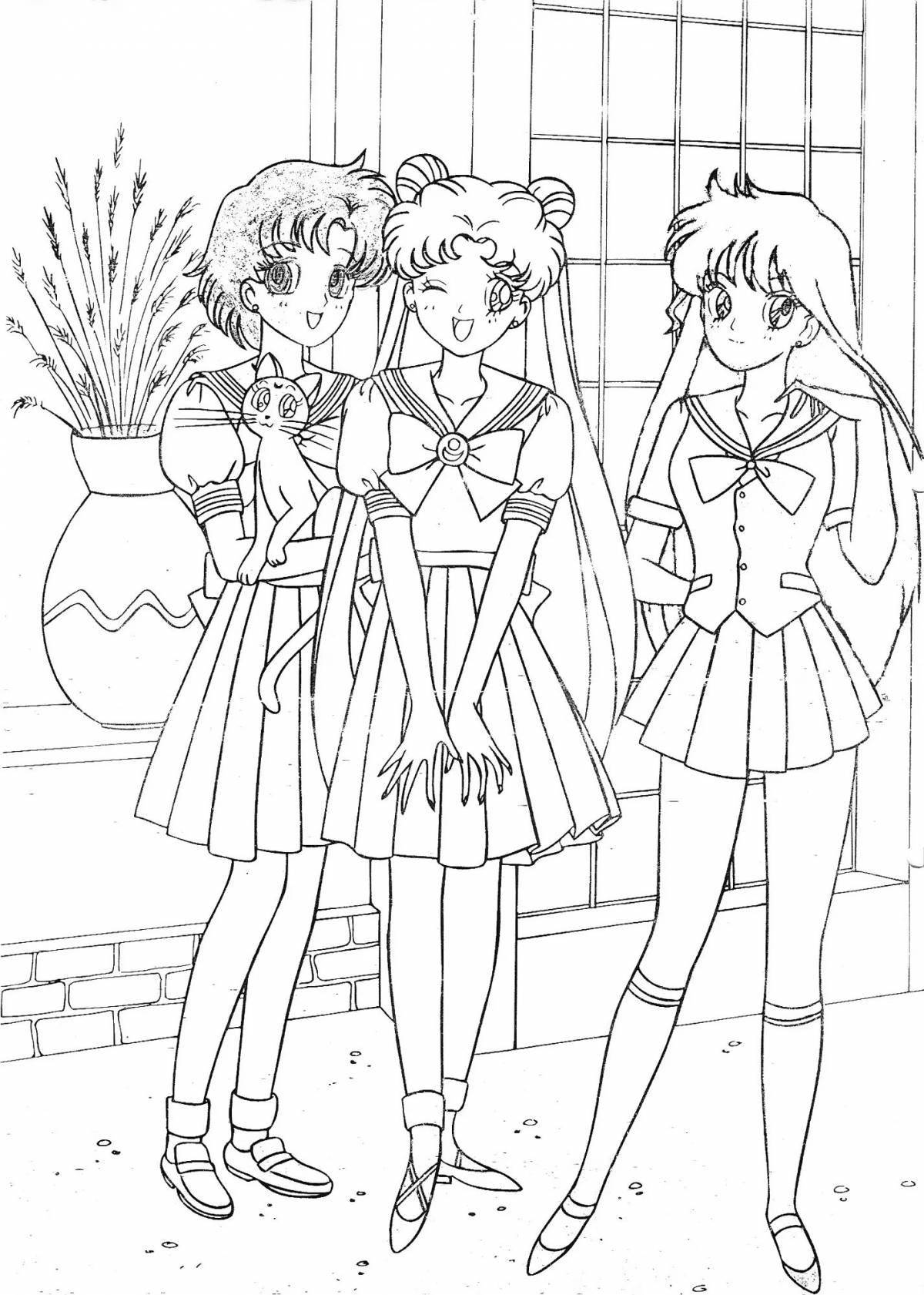 Sailor saturn bright coloring