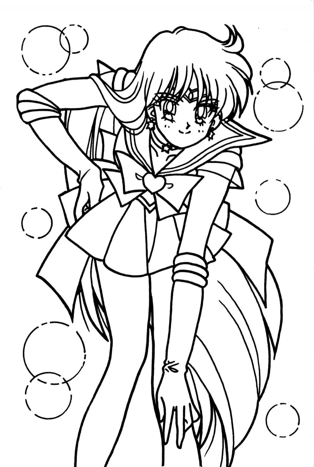 Sailor saturn marvelous coloring book