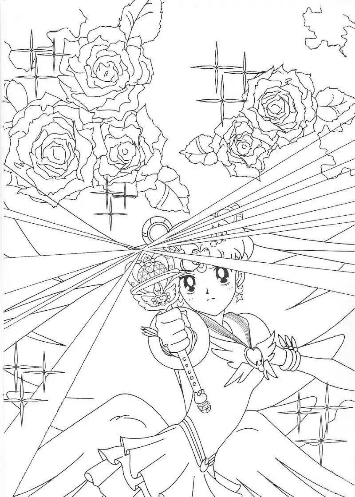 Beautiful coloring sailor saturn