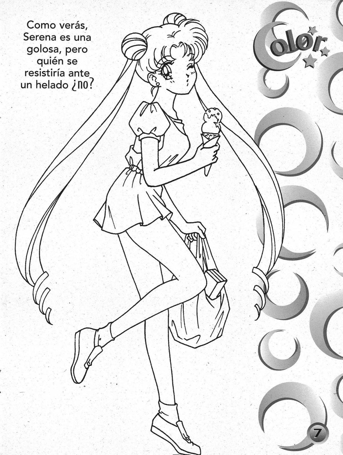 Impressive sailor saturn coloring book