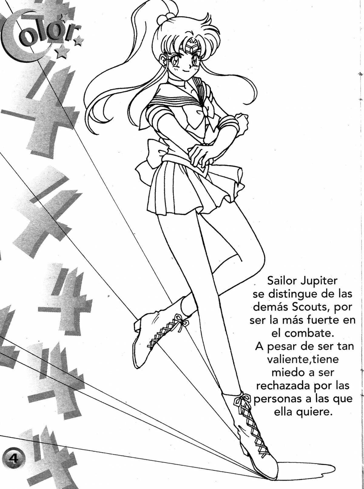 Serene sailor saturn coloring book