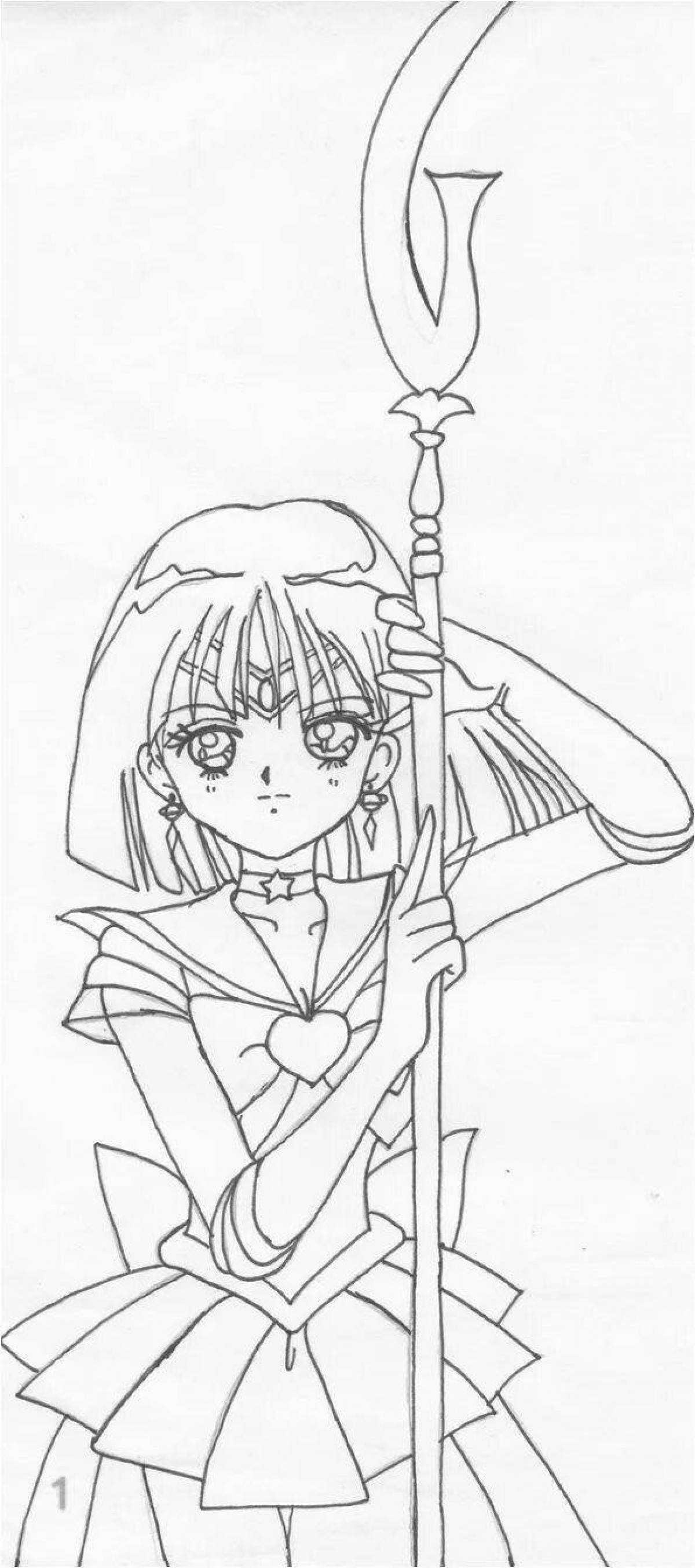 Sailor saturn amazing coloring book