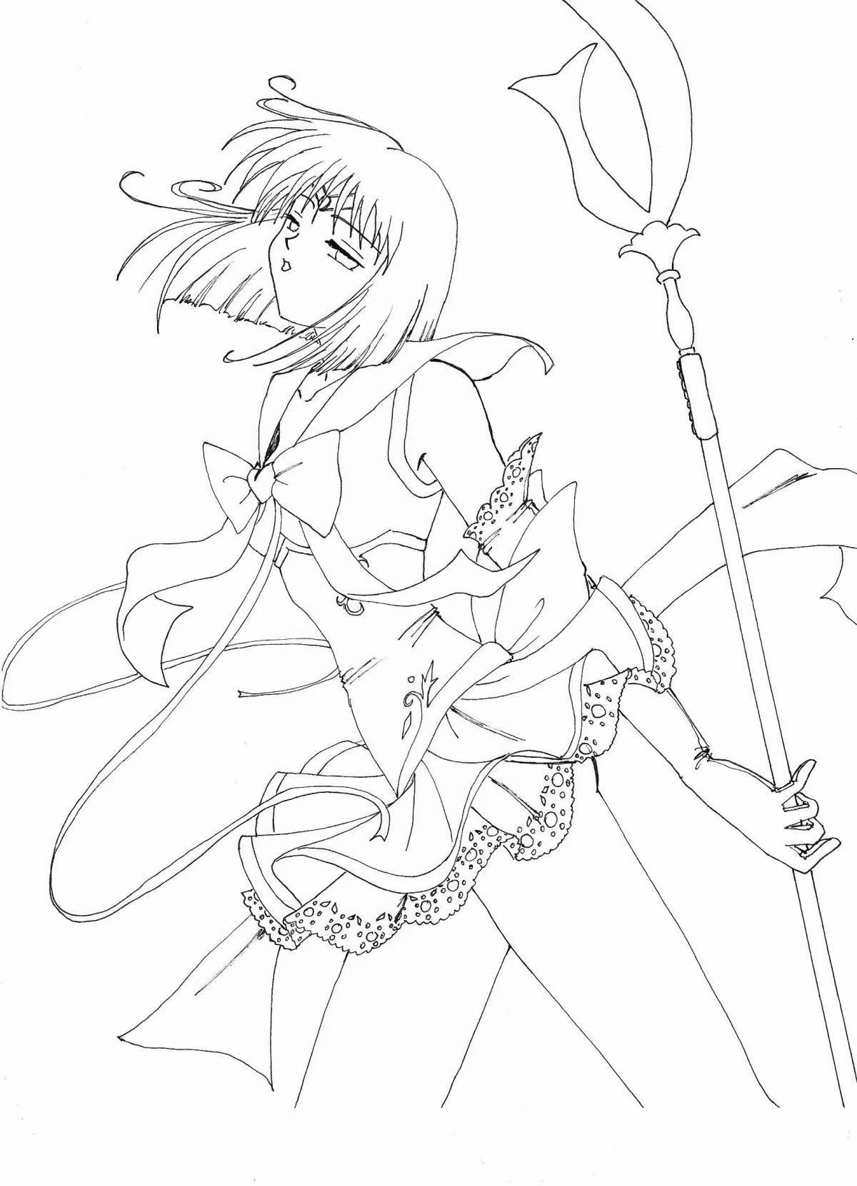 Sailor saturn royal coloring book