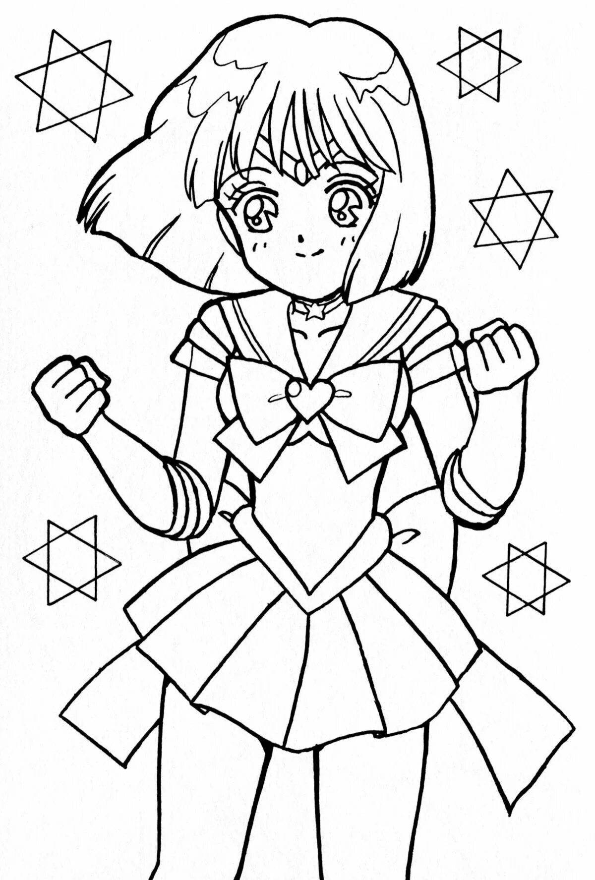 Sailor saturn deluxe coloring book