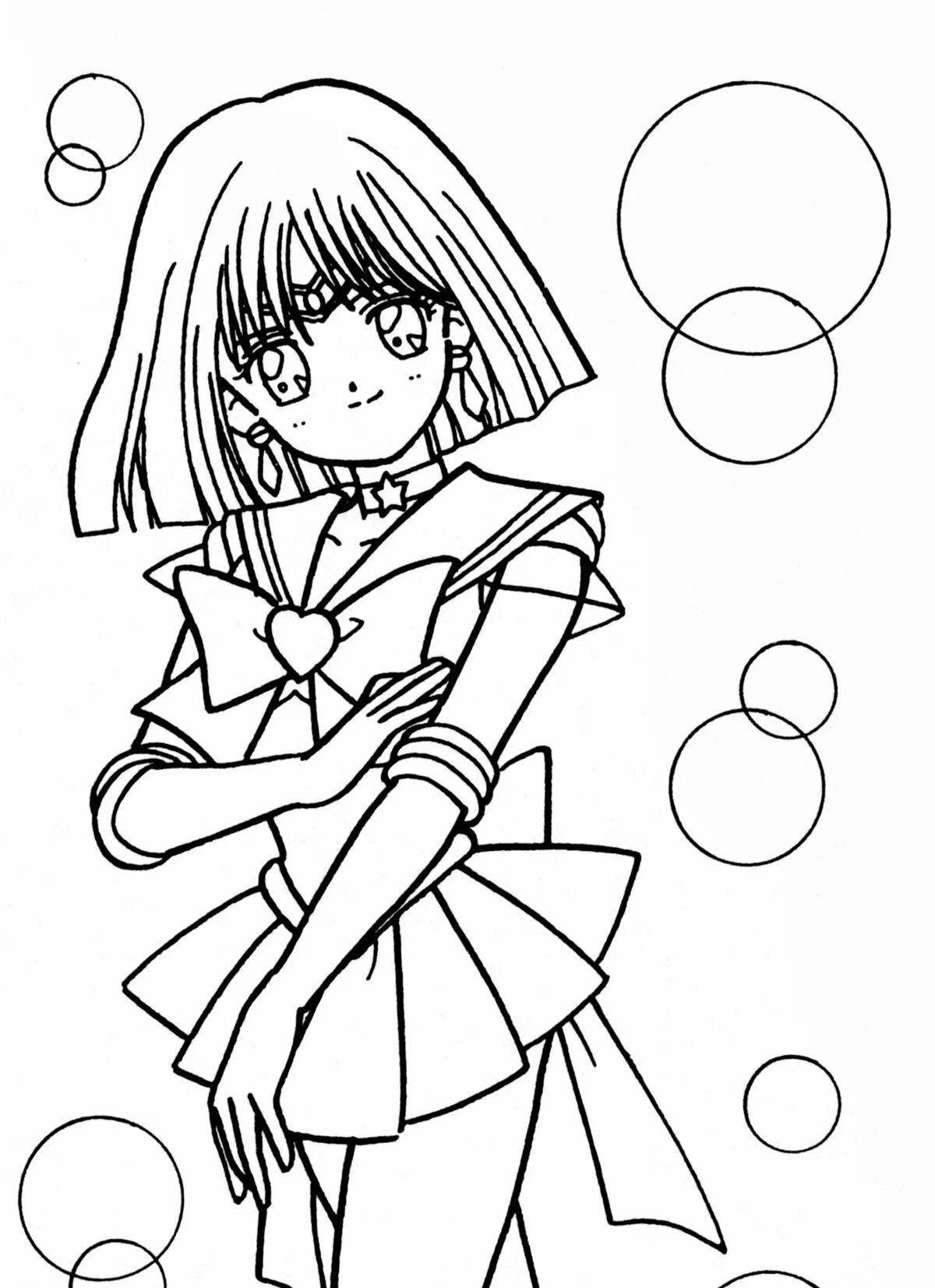 Large coloring book sailor saturn