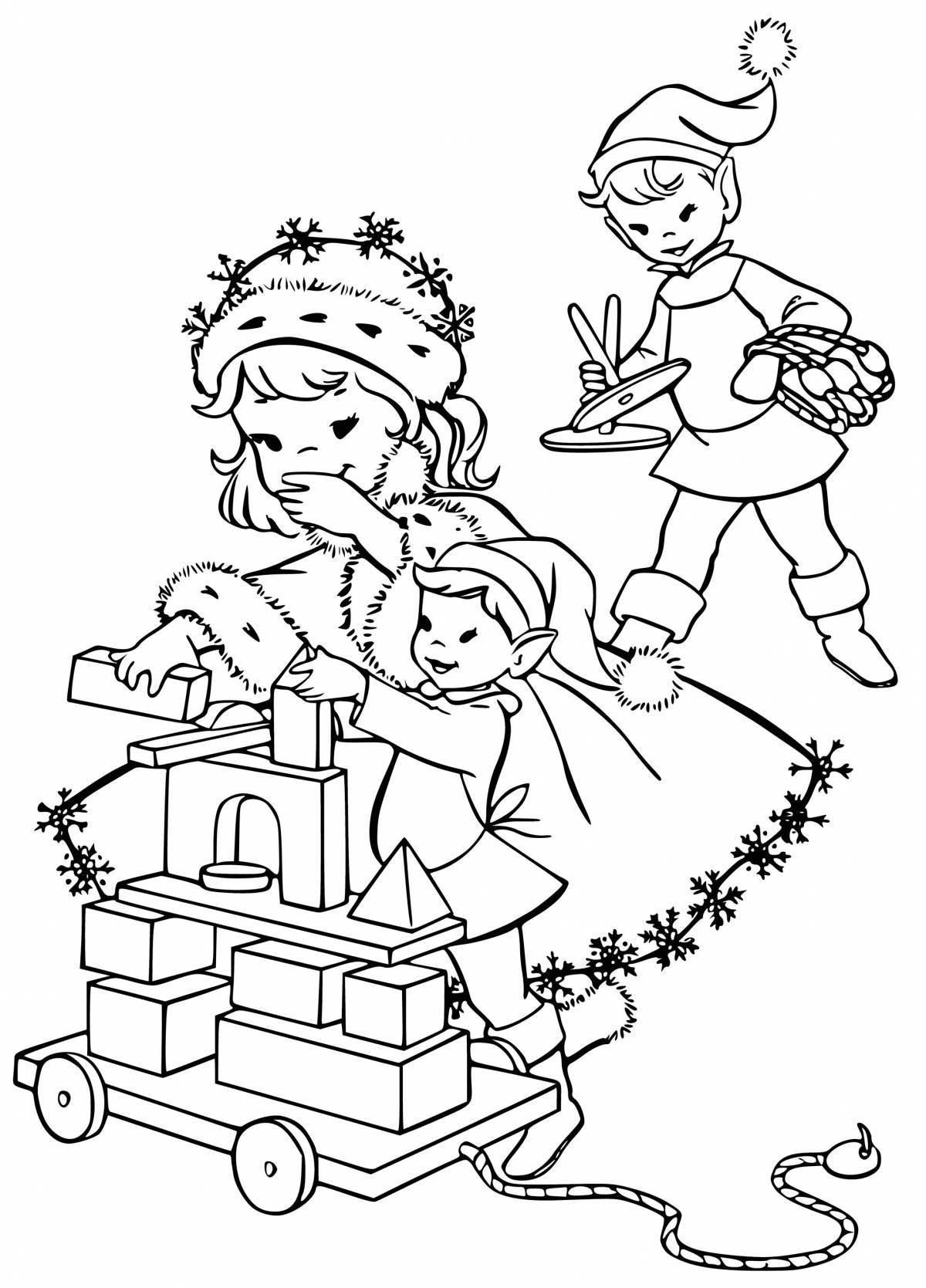 Radiant coloring for kids christmas