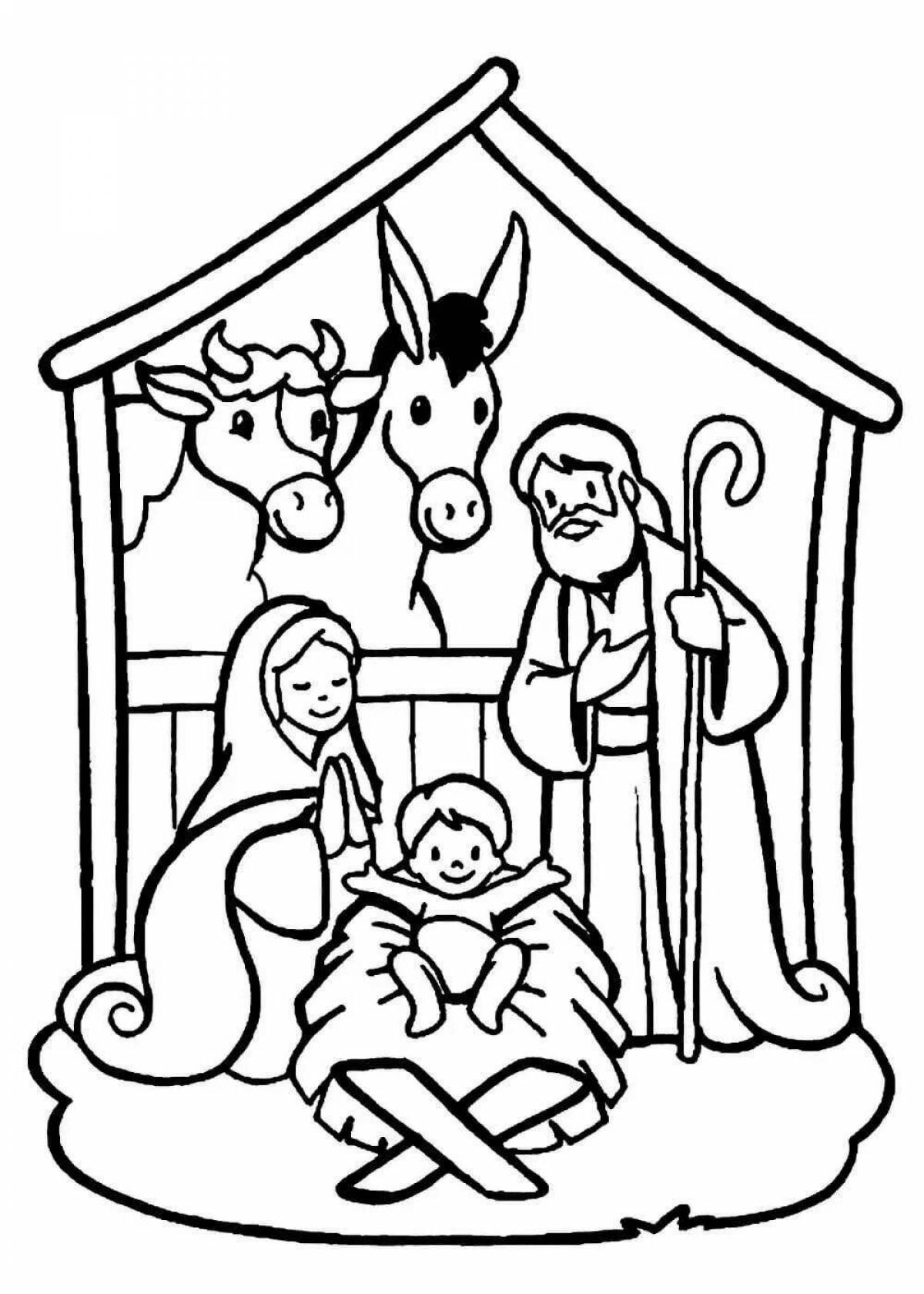 Grand coloring page children's christmas