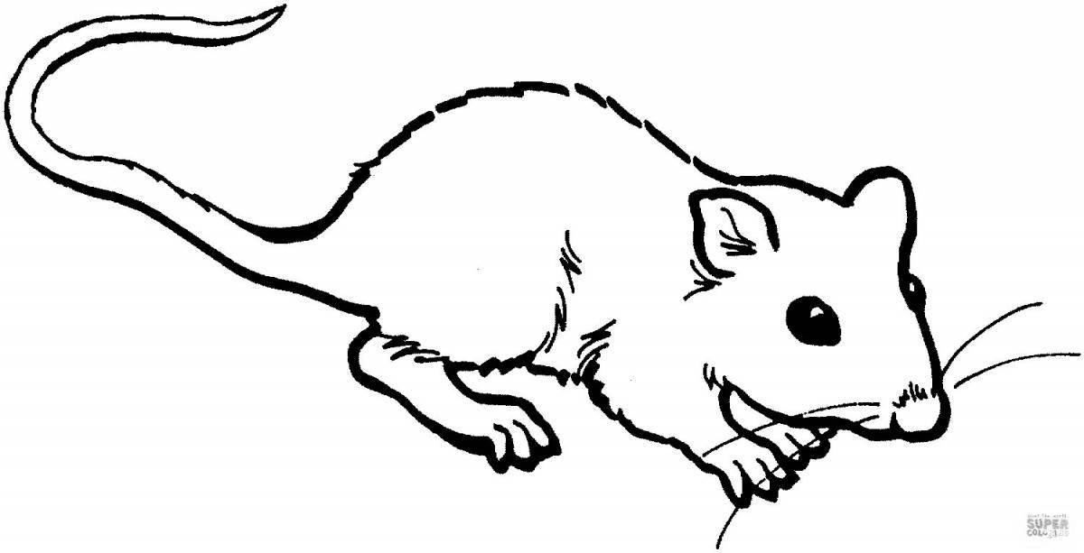 Coloring book cheerful harvest mouse