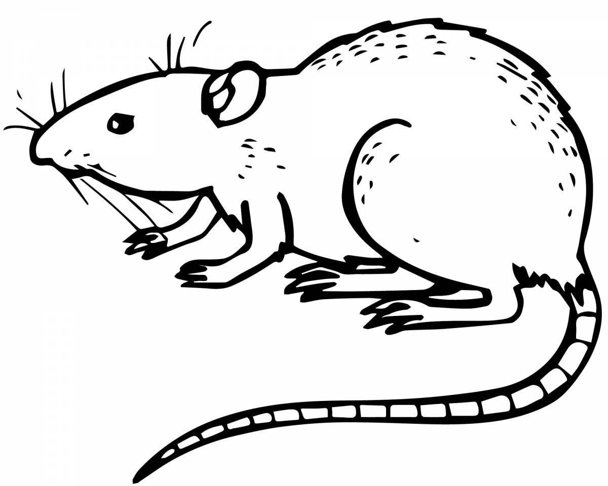 Coloring page graceful mouse-crop