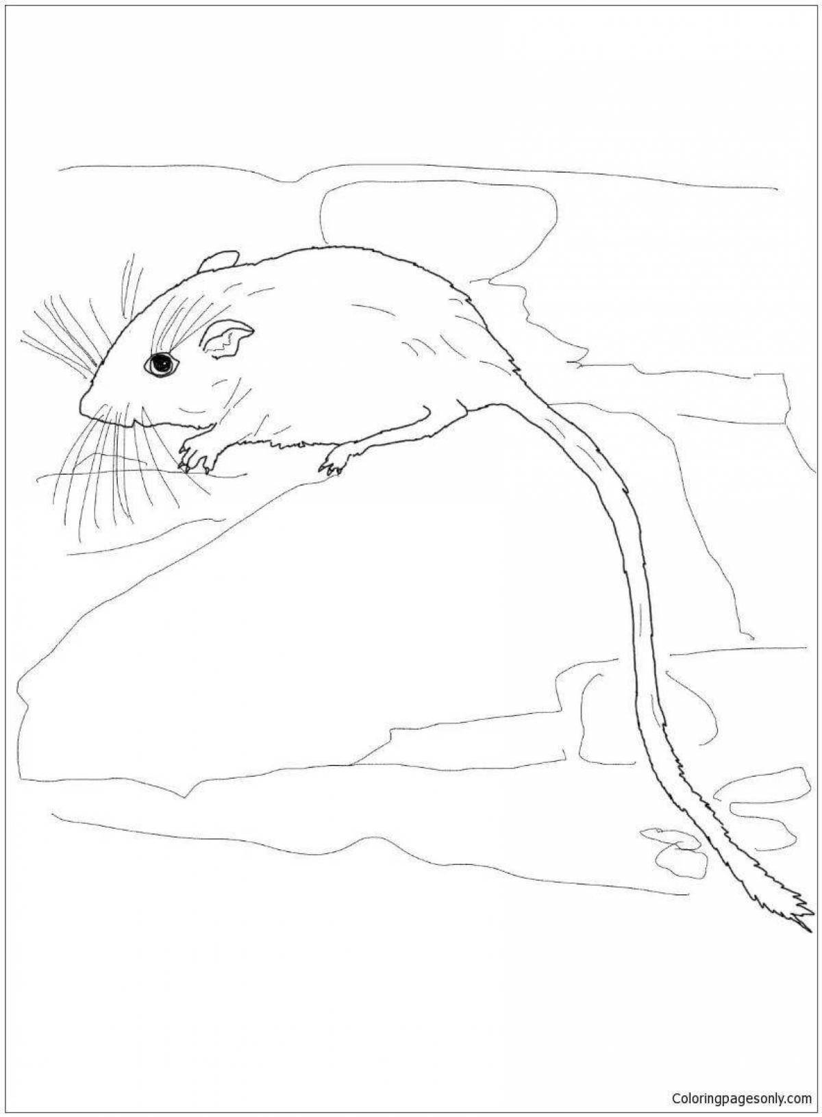 Crop Mouse Charming Coloring Page