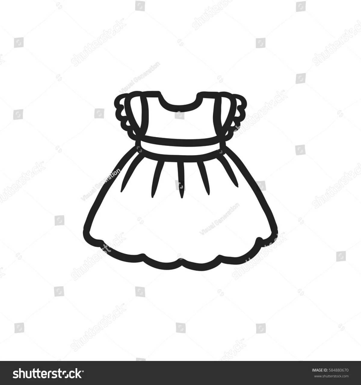 Colouring bright dress for children 2-3 years old