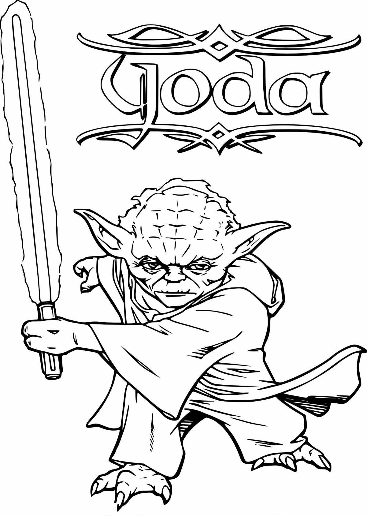 Royal master yoda coloring page
