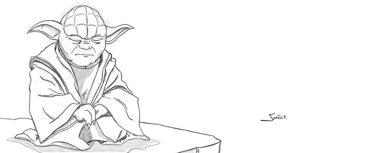 Brilliant master yoda coloring book
