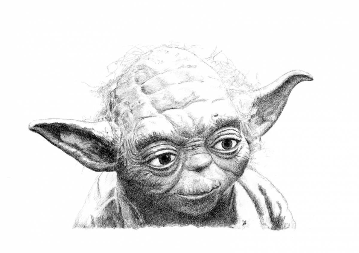 Impressive master yoda coloring page