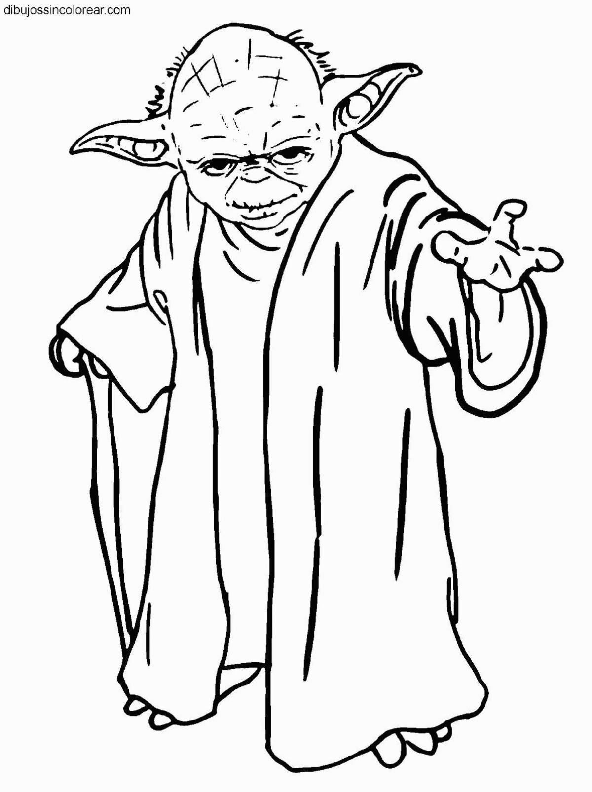 Flawless Master Yoda coloring page