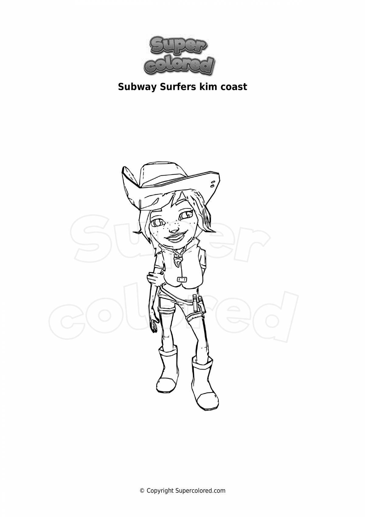 Charming subway surfers coloring book