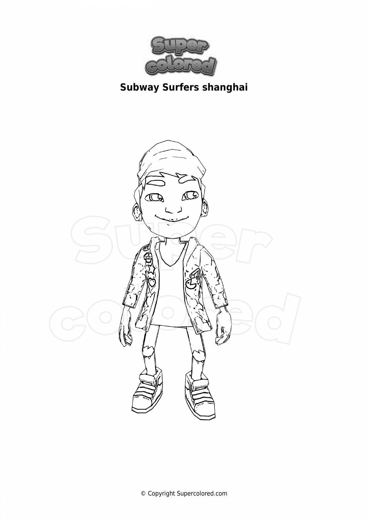 High color subway surfers coloring book