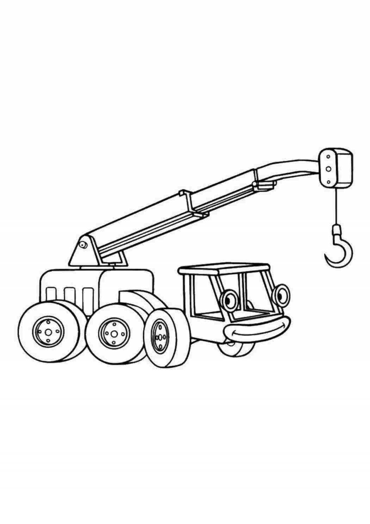 Innovative crane coloring book for 3-4 year olds