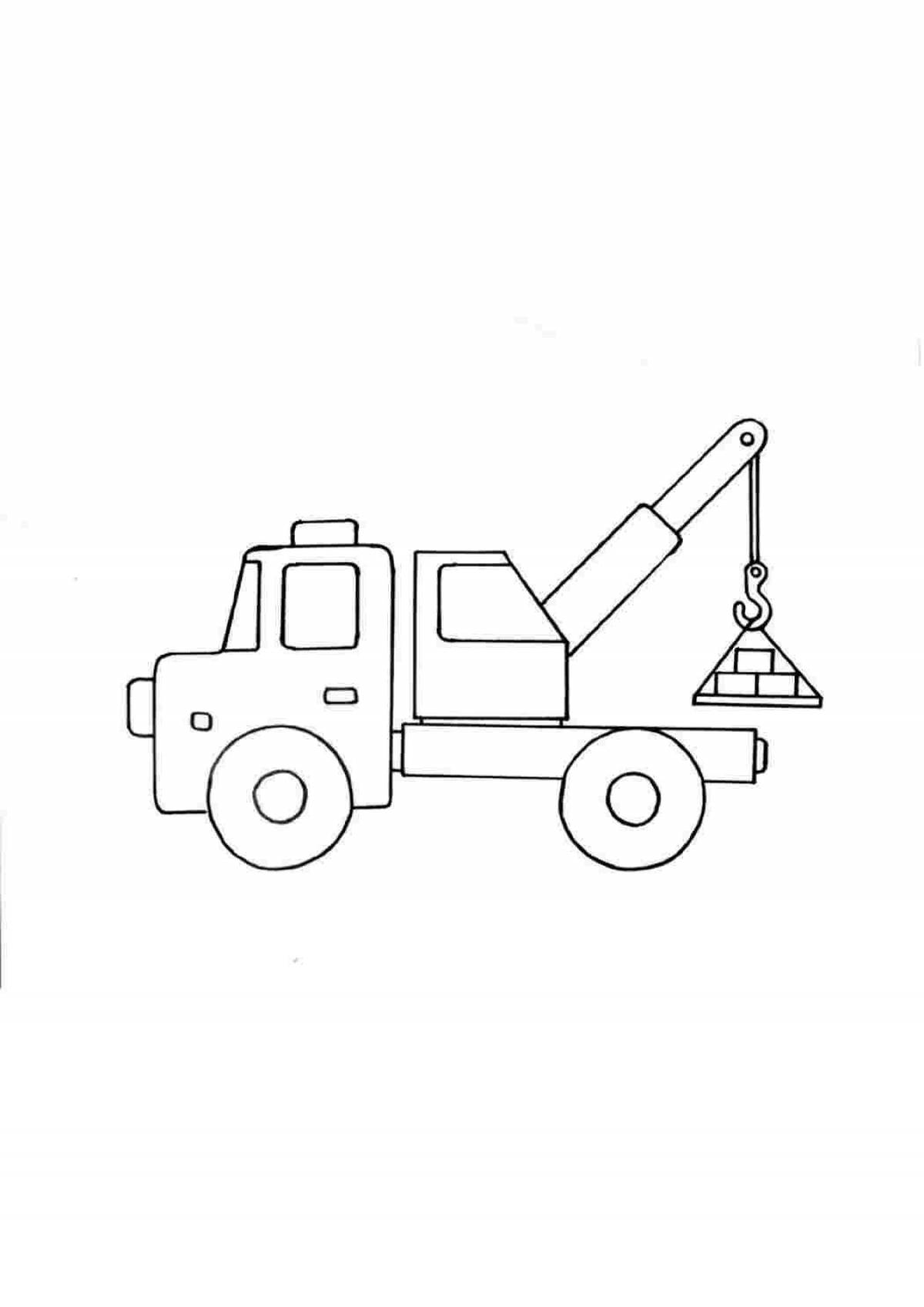 Fun crane coloring book for 3-4 year olds