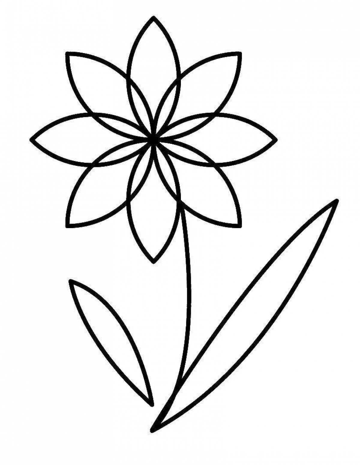 Bright simple flower coloring