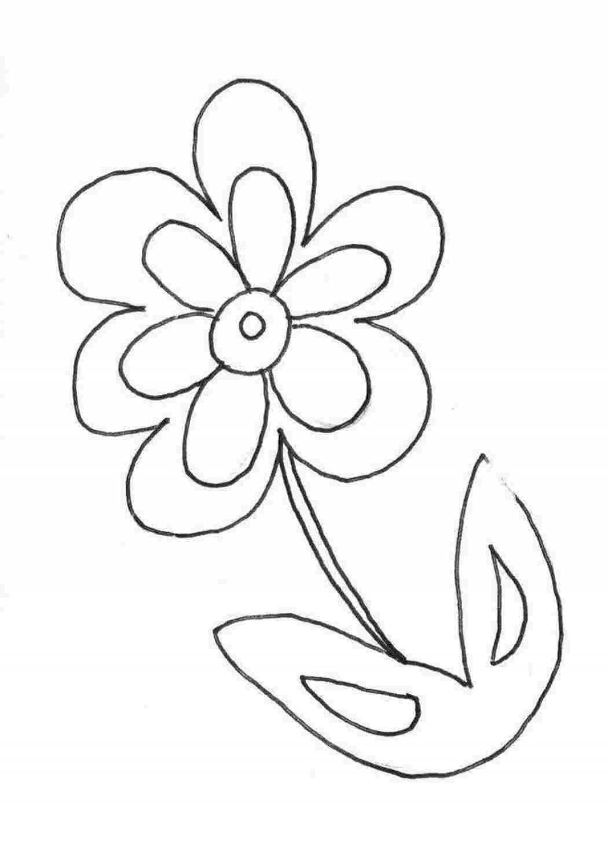 Playful simple flower coloring