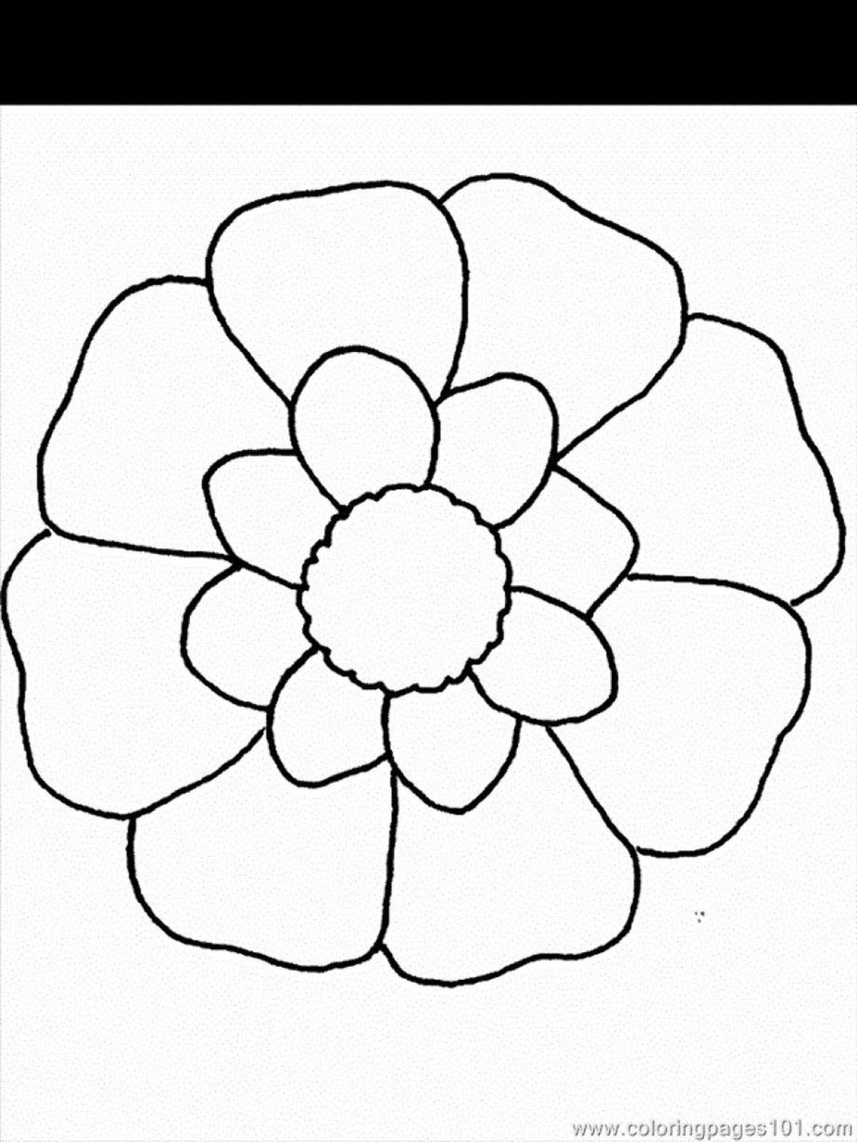 Shiny simple flower coloring