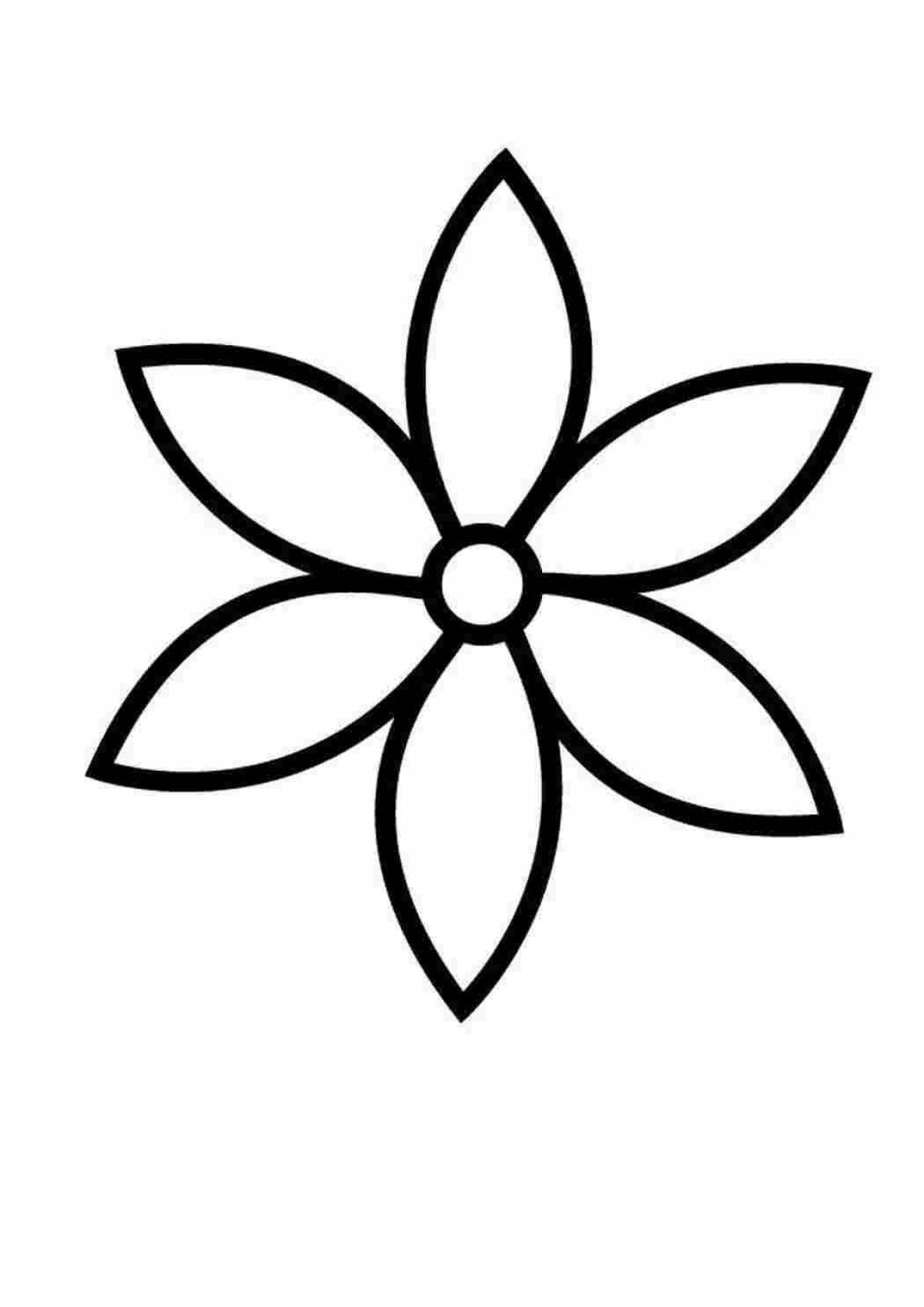 Blissful simple flower coloring
