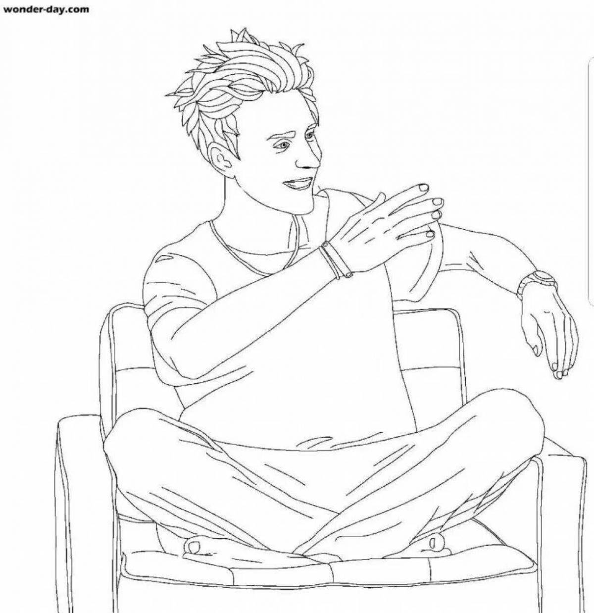 Красочная страница раскраски сережек