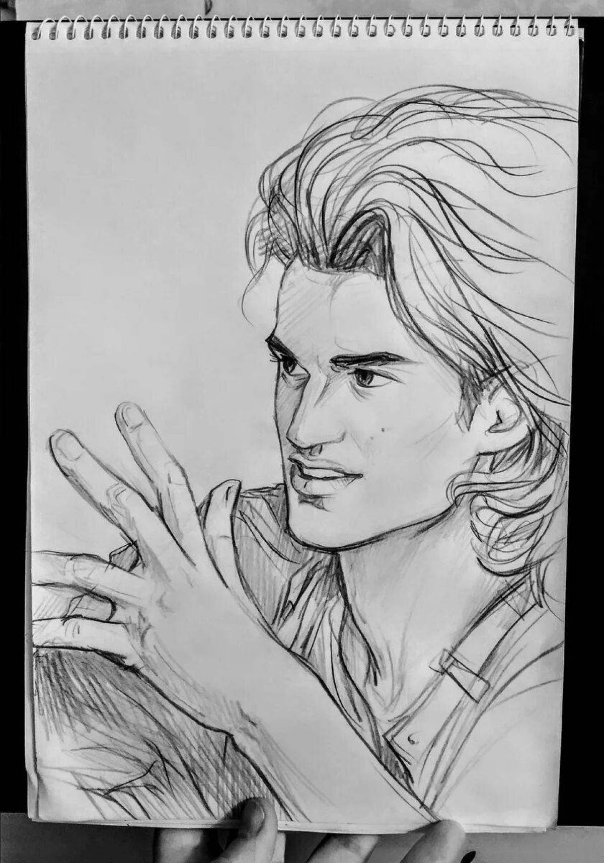 Раскраска необычные серьги