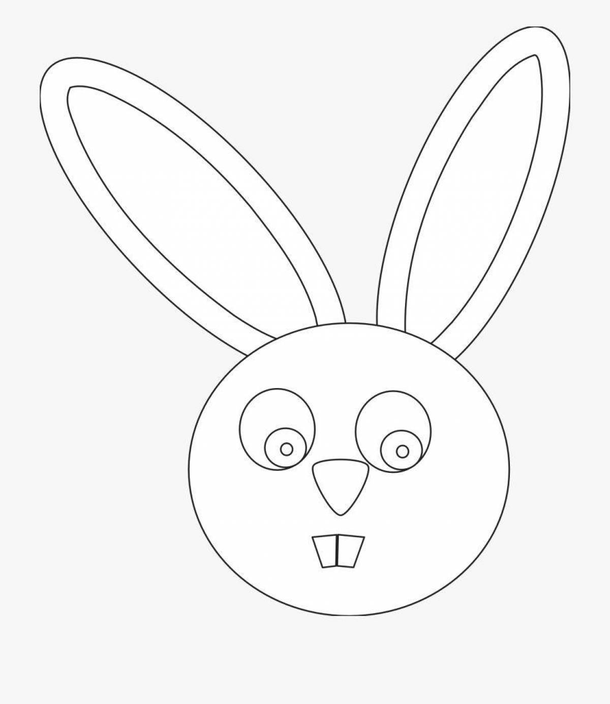 Adorable hare face coloring book
