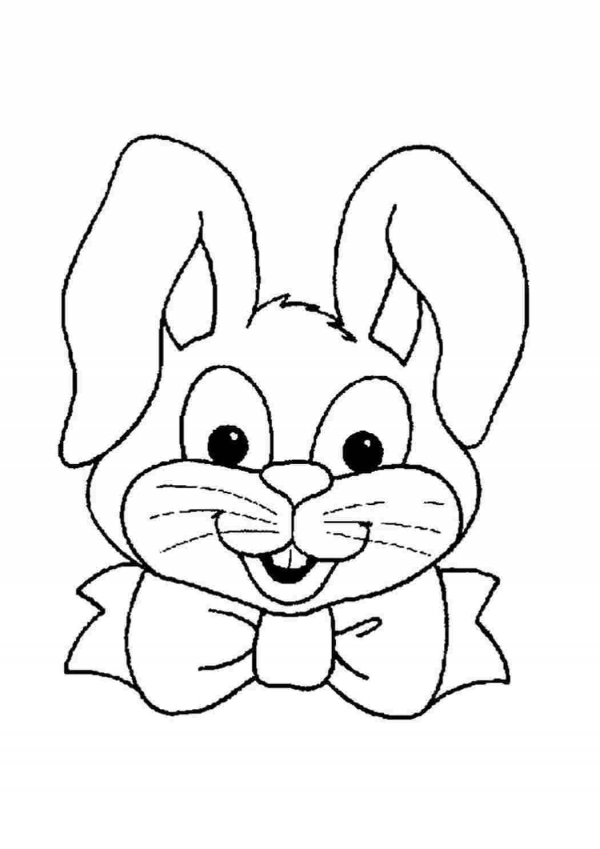 Colouring awesome hare face