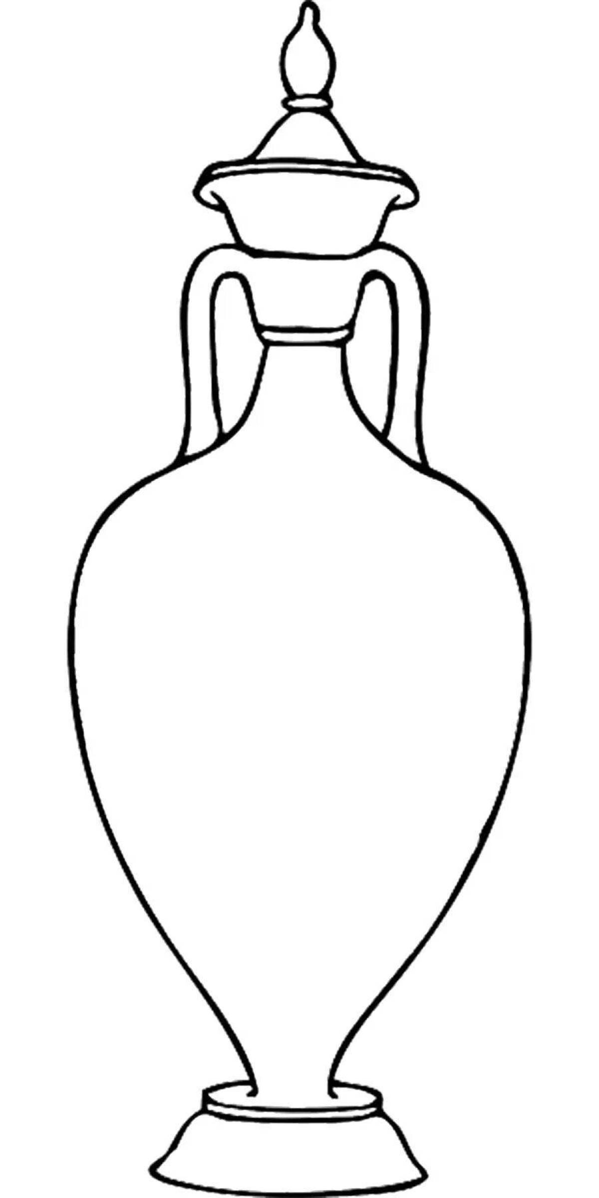 Раскраска величественная греческая ваза