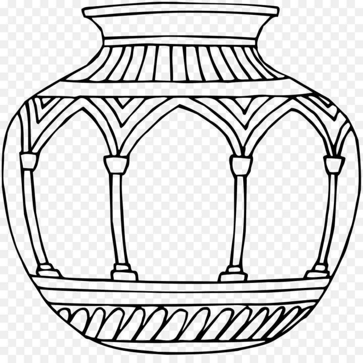 Coloring page magnificent Greek vase