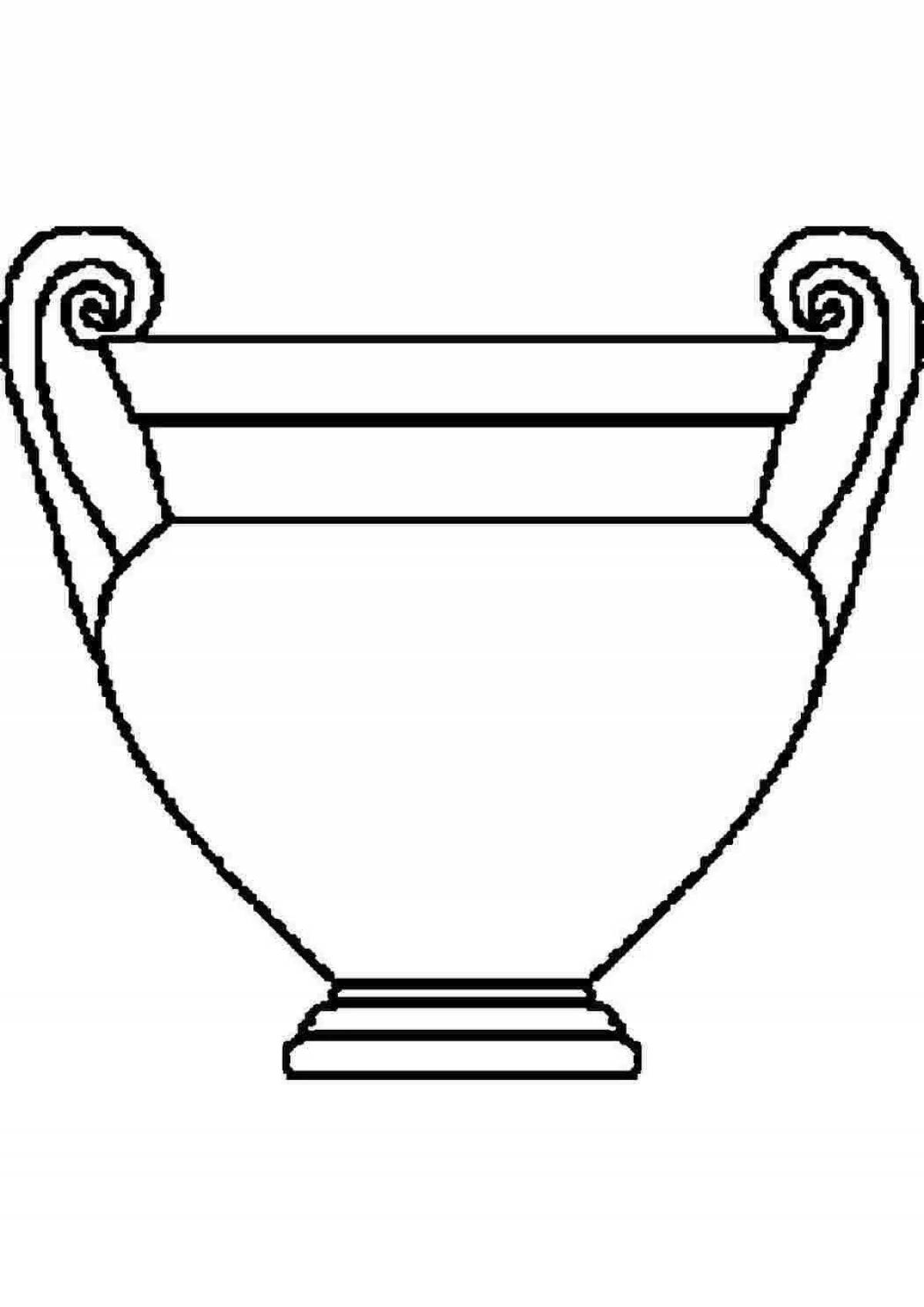 Раскраска изысканная греческая ваза