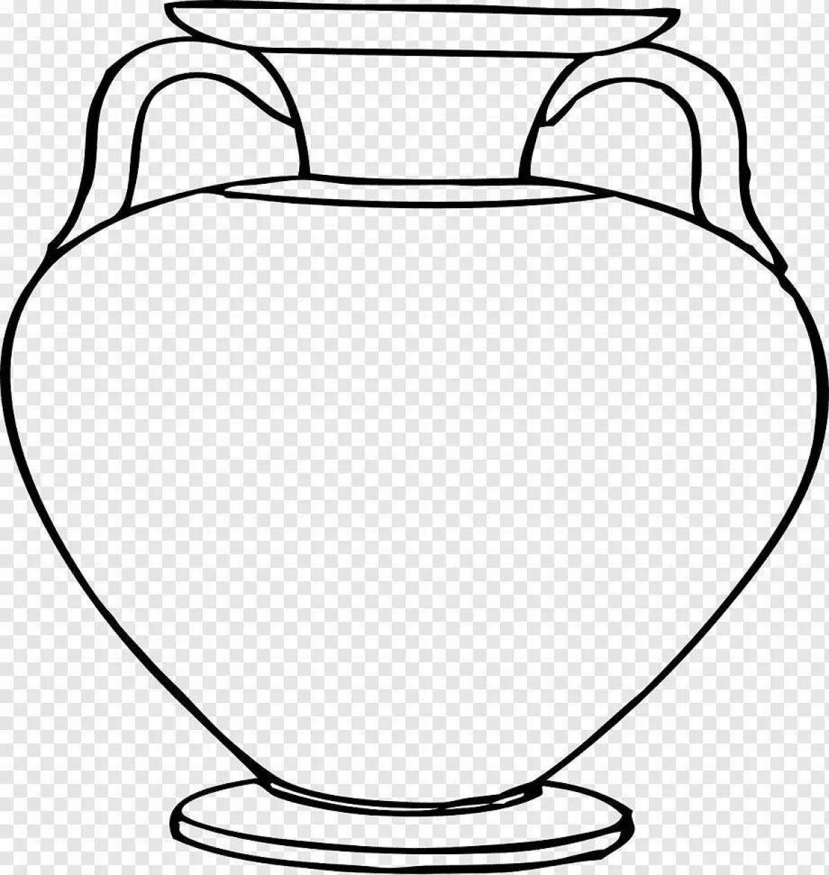 Coloring page elegant greek vase