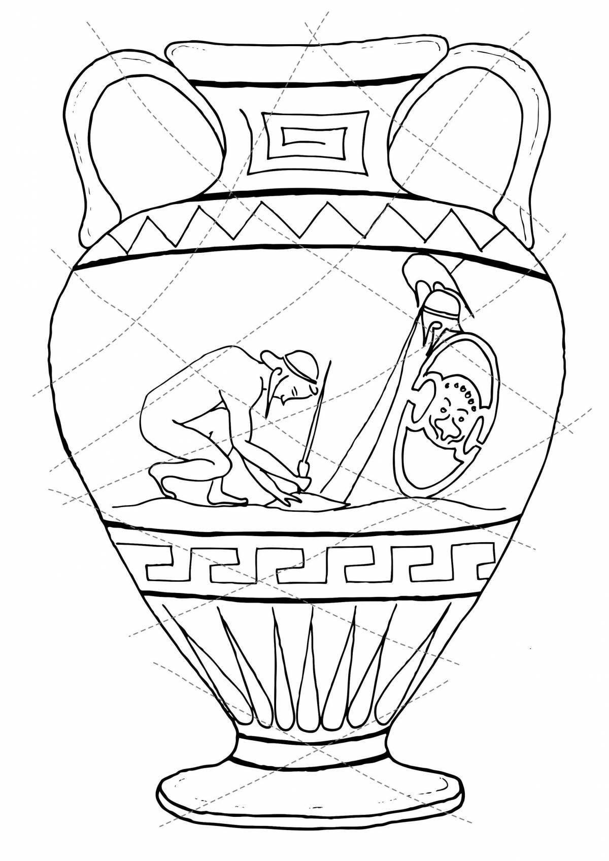 Древнегреческая ваза раскраска - 43 фото