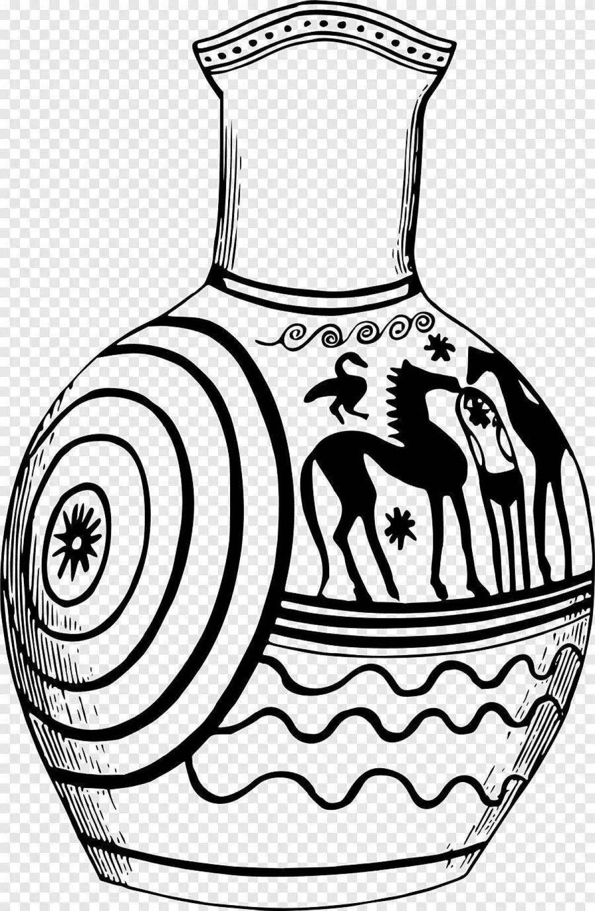 Раскраска прекрасная греческая ваза